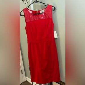 ICE Vintage red sleeveless dress with a back zipper Size 6// NWT